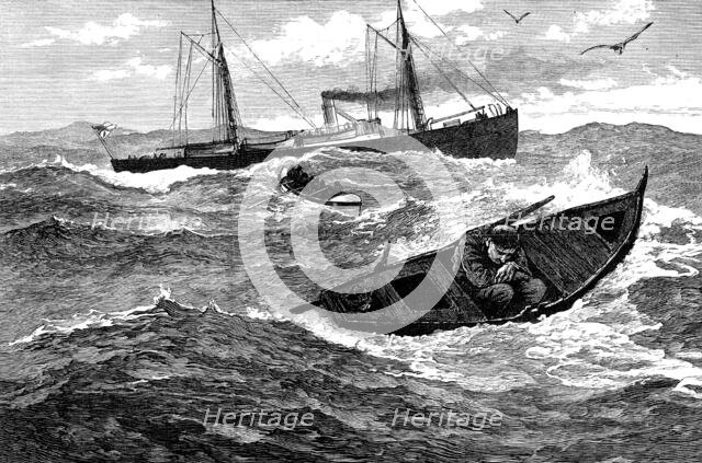 An incident during the search for H.M.S. Atalanta, 1880. Creator: Unknown.