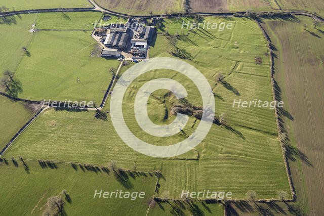 The earthwork remains of the abandoned areas of Alkmonton medieval settlement, Derbyshire, 2022. Creator: Damian Grady.