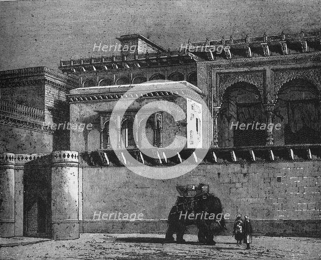 'Courtyard of the Palace of Govindghur', c1891. Creator: James Grant.