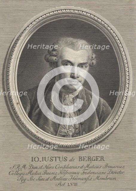 IO. IUSTUS de BERGER, 1781. Creator: Johan Frederik Clemens.