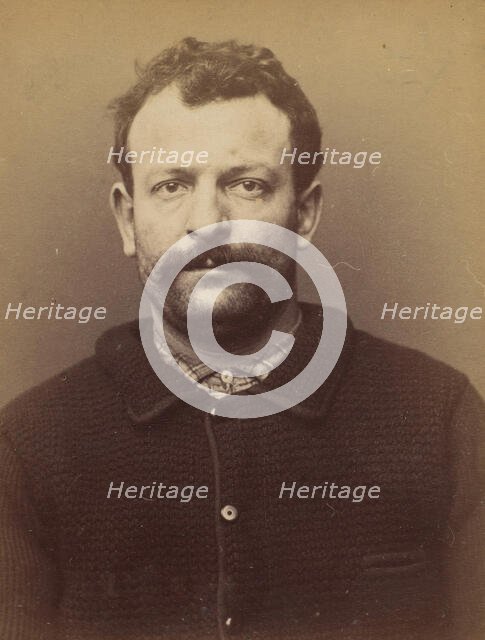 Heurteaux. Auguste. 31 ans, né à Paris Xe. Polisseur. Anarchiste. 3/3/94., 1894. Creator: Alphonse Bertillon.
