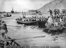 Landing of the Americans in Daiquiri, (1898), 1920s. Creator: Unknown.