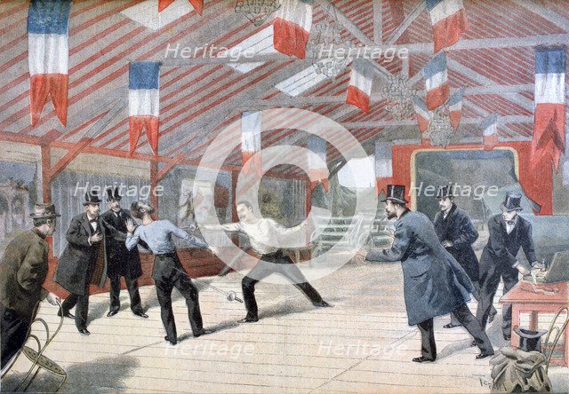 'A Tragic Duel: The Death of Monsieur Harry Alis', 1895. Artist: Oswaldo Tofani