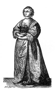 English court lady, 1643, (1910). Artist: Unknown