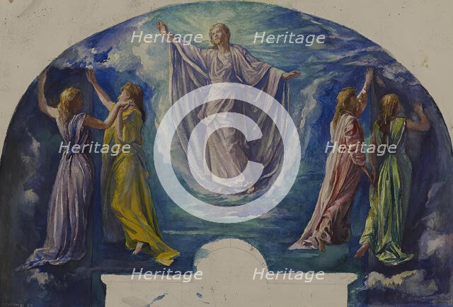 "Resurrection," Study for the Colonel Henry Coffin Nevins Memorial Window, 1894. Creator: John La Farge.