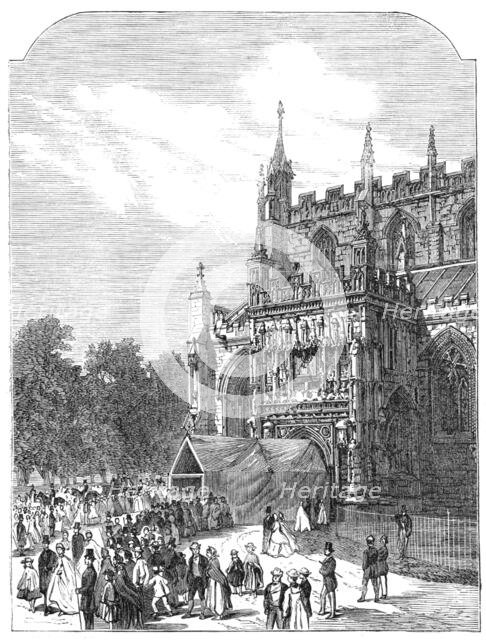 The Gloucester Music Festival: South Porch, Gloucester Cathedral, 1865. Creator: Unknown.