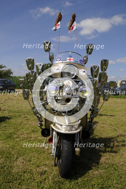 Lambretta scooter showing mod mirrors. Artist: Unknown.