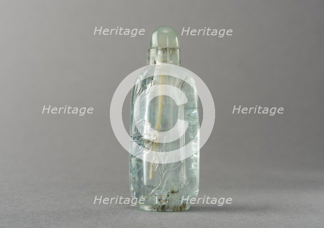 Aquamarine snuff bottle, China, Qing dynasty, 1644-1911. Creator: Unknown.