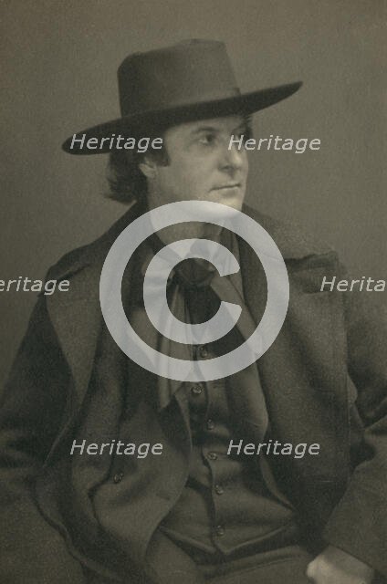 Elbert Hubbard, half-length portrait, facing right, c1900. Creator: Zaida Ben-Yusuf.