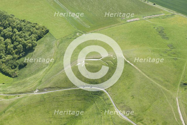 Uffington White Horse chalk figure, White Horse Hill, Oxfordshire, 2015. Creator: Historic England.