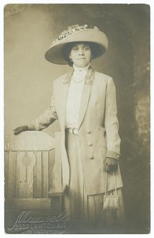 Photographic postcard of Dovie Wright Jordan, ca. 1917. Creator: Unknown.