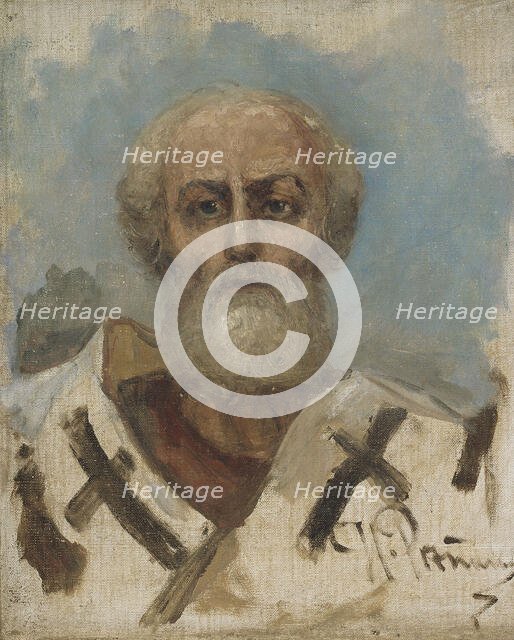 St. Nicholas, study, 1888. Creator: Il'ya Repin.