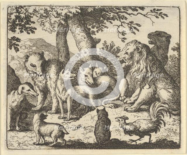 Renard Exonerates Himself of His Crimes Before the Lion, 1650-75. Creator: Allart van Everdingen.