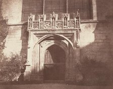 An Ancient Door, Magdalen College, Oxford, 1843. Creator: William Henry Fox Talbot.