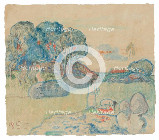 Tahitian Landscape, 1894. Creator: Paul Gauguin.