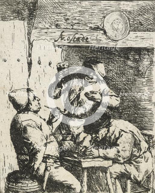 The smoker and the drinker, 1650?. Creator: Adriaen van Ostade.