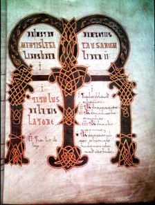 Visigothic laws, page from the 'Fuero juzgo', Romance version of 'Liber Iudiciorum', manuscript, …