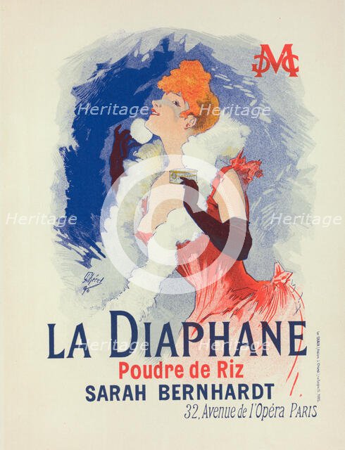 Affiche pour la Poudre de Riz "la Diaphane"., c1898. Creator: Jules Cheret.