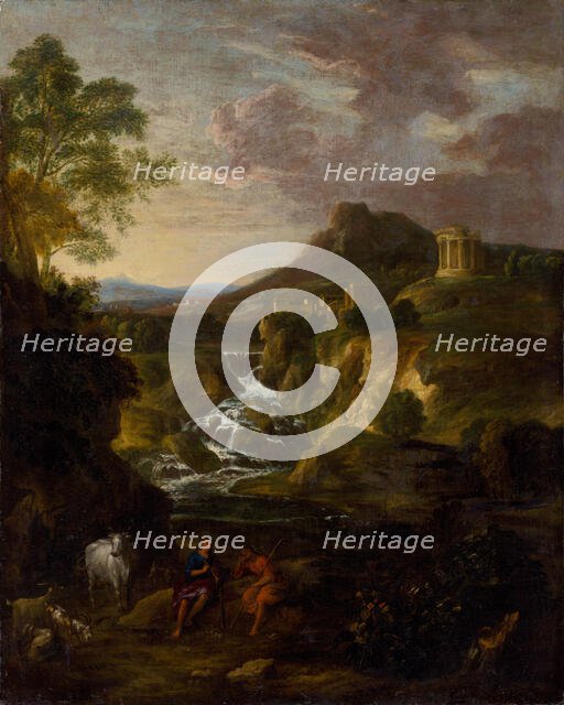 Landscape with the Cascades of Tivoli, 1650. Creator: Gaspard Dughet.