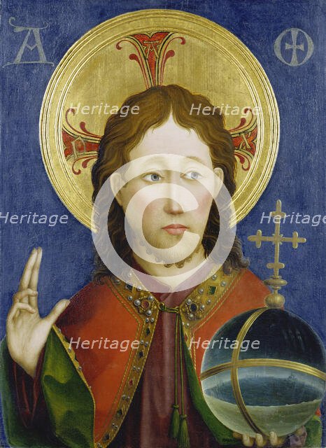 Salvator Mundi, c1460. Creator: Master of the Darmstadt Passion.