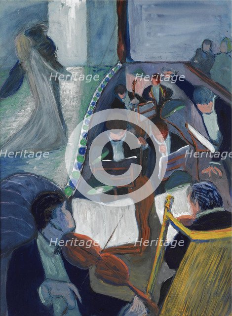 In the theatre I, 1906-1907. Artist: Verefkin, Marianne, von (1860-1938)