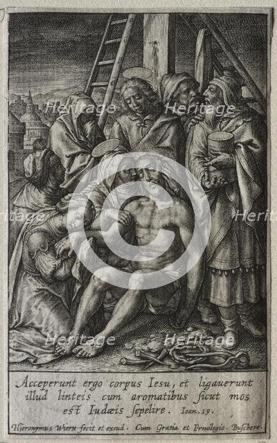 The Passion: Deposition from the Cross. Creator: Hieronymus Wierix (Flemish, 1553-1619).
