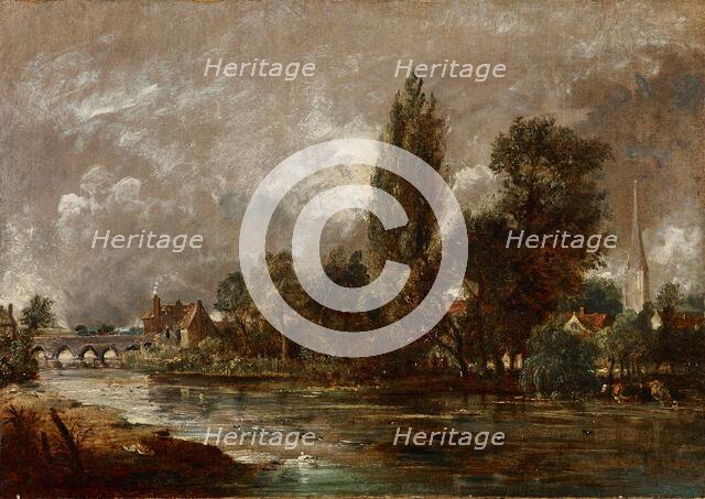 Harnham Bridge, Salisbury, about 1821. Creator: John Constable.