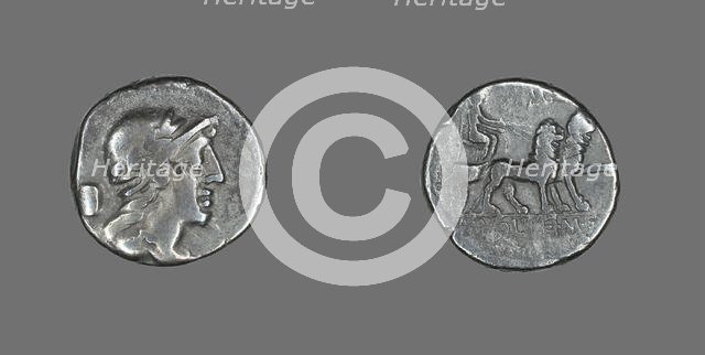 Denarius (Coin) Depicting a Helmeted Head of Attis, about 78 BCE. Creator: Unknown.