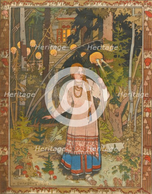 Vasilisa the Beautiful (Illustration to the book Vasilisa the Beautiful), 1900. Artist: Bilibin, Ivan Yakovlevich (1876-1942)