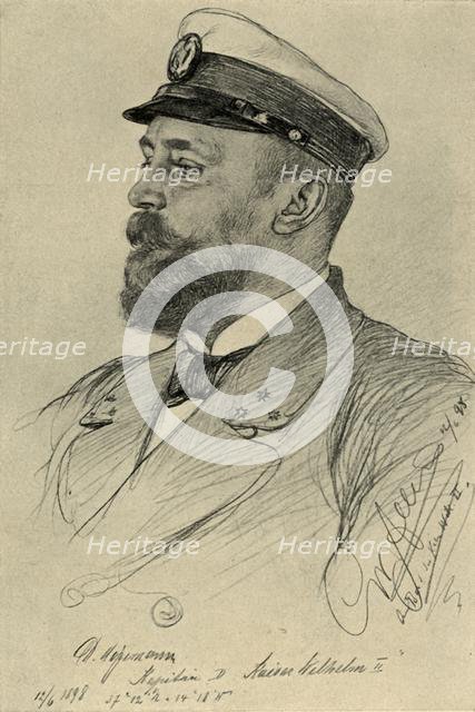 The captain of the 'Kaiser Wilhelm II', 1898.  Creator: Christian Wilhelm Allers.