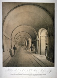 View of the (proposed) western archway of the Thames Tunnel, London, c1831. Artist: Anon