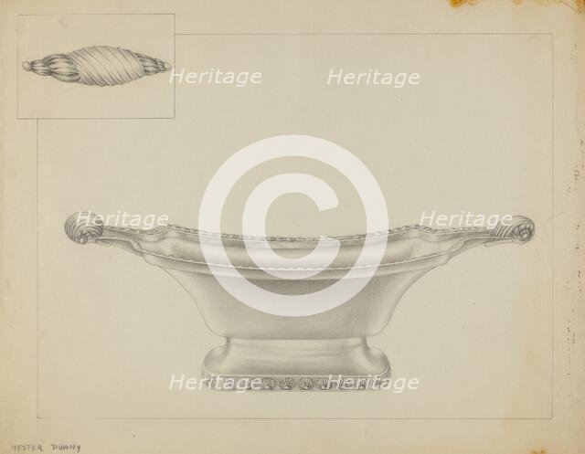 Silver Bowl, 1935/1942. Creator: Hester Duany.