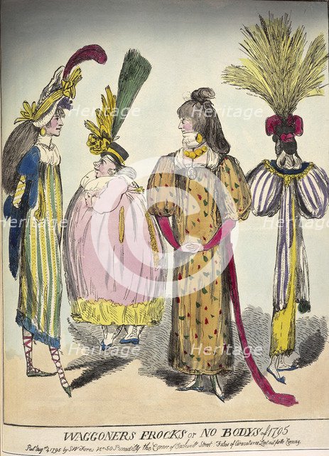 A caricature of late 18th century fashion, 1795. Artist: Unknown