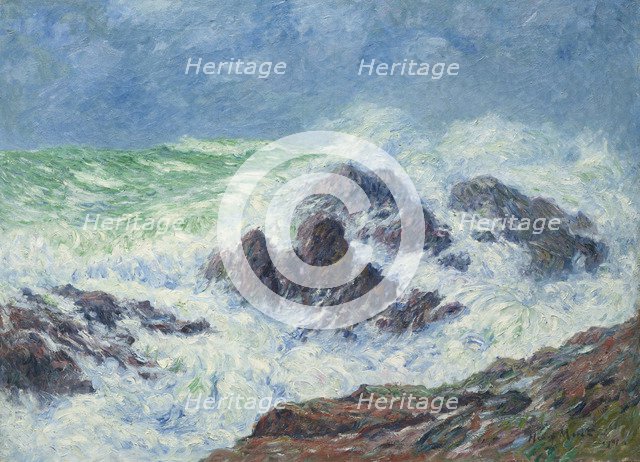 Heavy Weather at Saint Grenoble, Pointe de Penmarch, 1905. Artist: Moret, Henry (1856-1913)