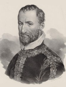 Portrait of the composer Giovanni Pierluigi da Palestrina (1526-1594), 1828. Creator: Hesse, Henri-Joseph (1781-1849).