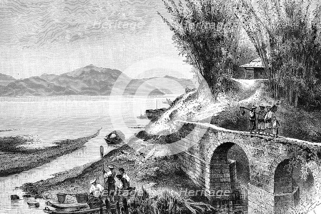 'View on the upper Yang-Tze-Kiang', c1890. Artist: Unknown