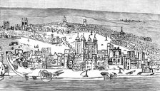 Tower of London, c1543, (1893). Artist: Unknown