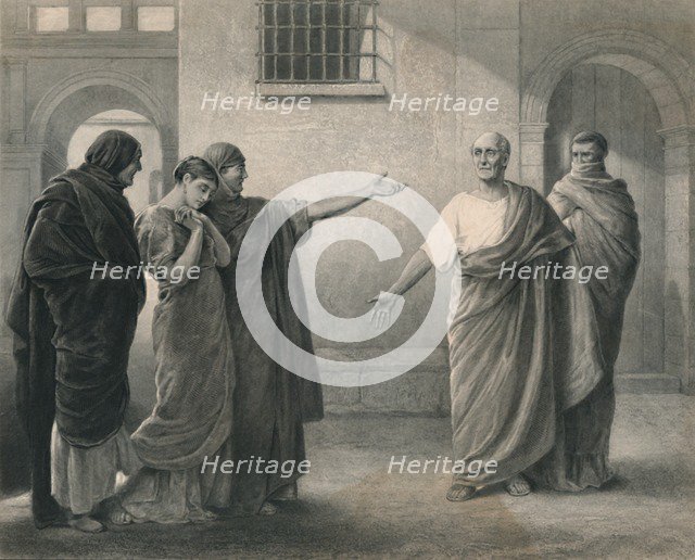 'Volumnia Reproaching Brutus and Sicinius (Coriolanus)', c1870. Artist: J Stephenson.