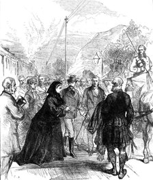 The Queen's Visit to the Prince of Wales: arrival at Wolferton Station, near Sandringham, 1871. Creator: Unknown.