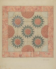 Infant's Quilt (Bed Covering), c. 1937. Creator: Francis Law Durand.