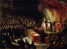 Louis-Philippe takes the oath on the constitution before the chambers on August 9, 1830, 1830. Creator: Scheffer, Ary (1795-1858).