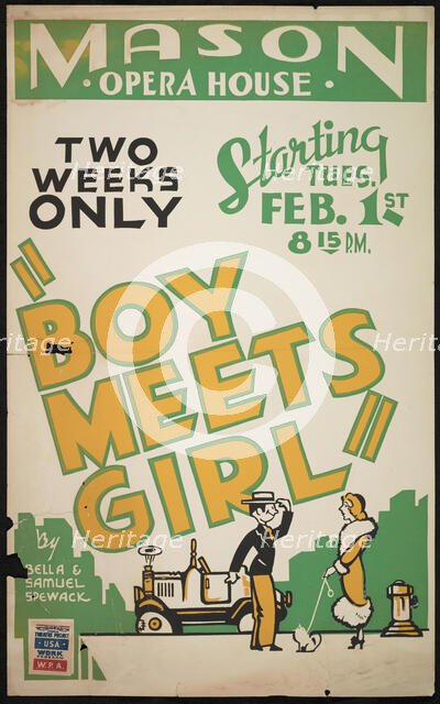 Boy Meets Girl, Los Angeles, 1938. Creator: Unknown.