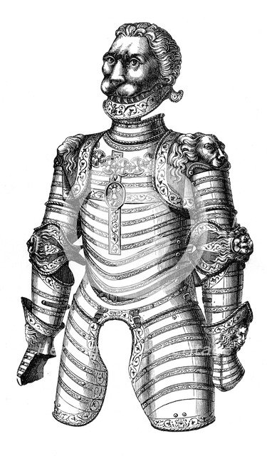 Armour ornamented with lions, supposed to be that of of Louis XII, 15th century, (1870). Artist: Unknown