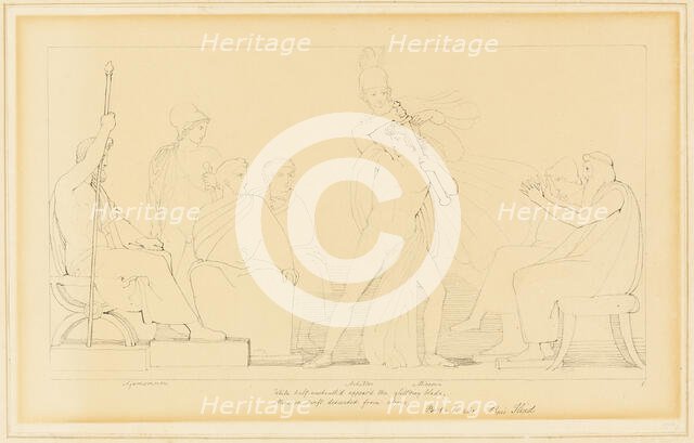 Minerva and Achilles, n.d. Creator: John Flaxman.