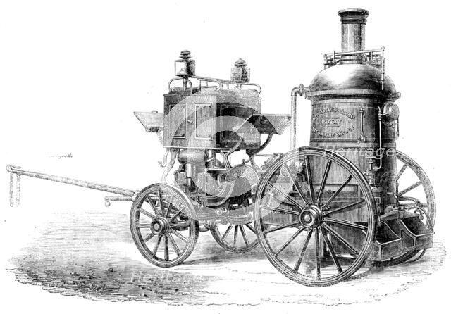The International Exhibition: Merryweather and Son's patent steam fire-engine, 1862. Creator: Unknown.