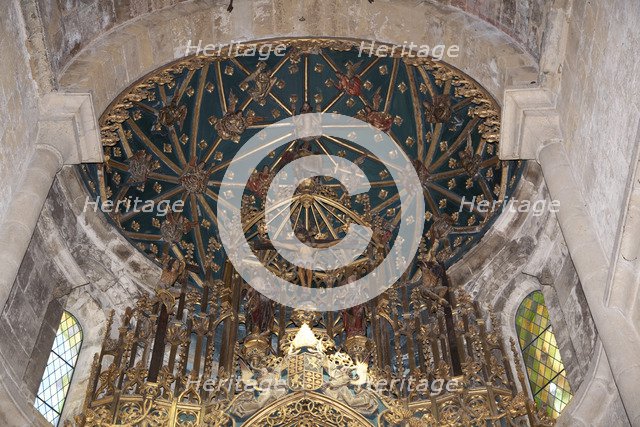 Ceiling above the altar, Old Cathedral of Coimbra, Portugal, 2009.  Artist: Samuel Magal
