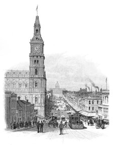 Bourke Street, Melbourne, Victoria, Australia, 1886.Artist: WC Fitler