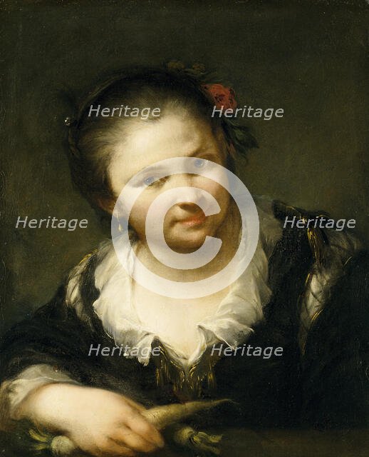 Girl with Vegetables, early-mid 18th century. Creator: Giuseppe Nogari.