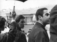 King Constantine II (b1940) and Queen Anne Marie of Greece (b1946), attending mass, c1970s. Artist: Unknown