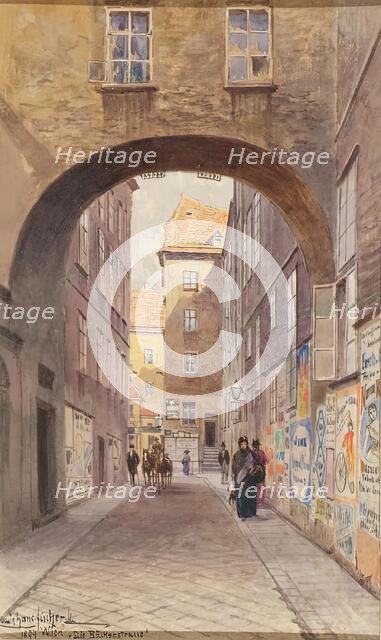 Backstreet in Vienna, 1894. Creator: Ludwig Hans Fischer.